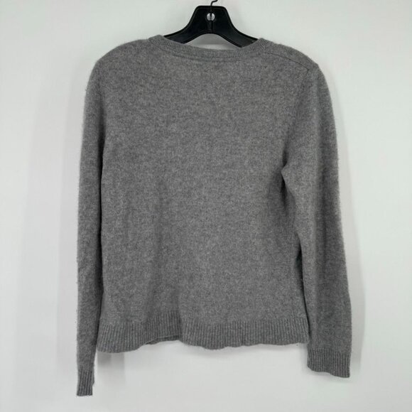 APT. 9 Women's Argyle Cardigan Sweater Size large Cashmere Gray & Purple - Picture 8 of 9